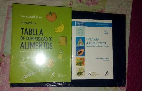 2 Livros do curso de nutrição, lacrados