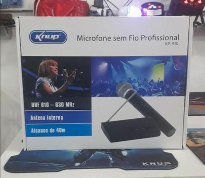 Microfone Sem Fio Profissional Knup Kp-m0005 Dinâmico Festa - Entrego