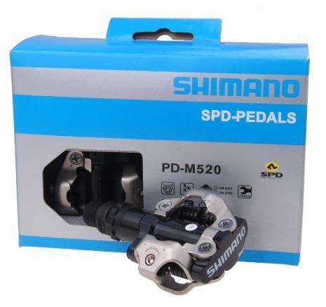 Vendo Par de Pedal Shimano SPD M520 Preto - Novo