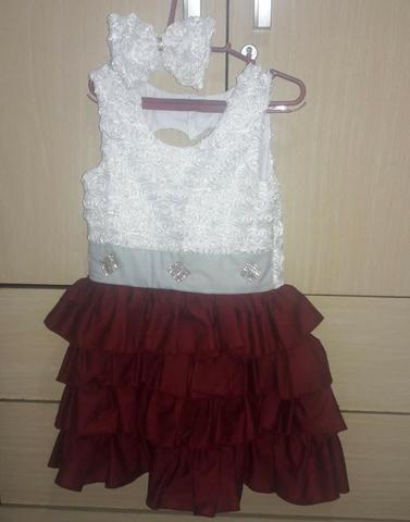 Vestido de Festa Infantil Nº 3 com Laço