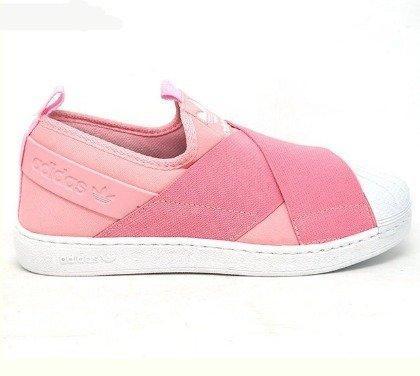 Tênis Adidas Slip On Elástico Rosa