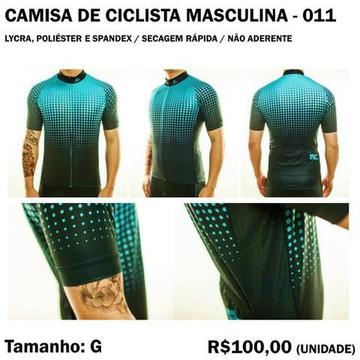 Camisa de Ciclista Masculina 11 (Ver Modelo) Poliéster + Spandex + Lycra