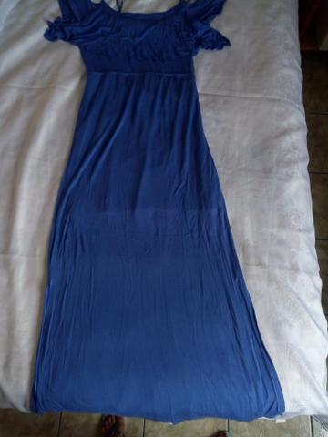 Vestido azul longo