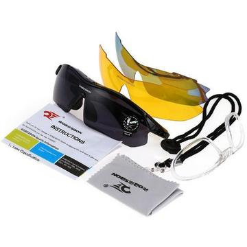 Kit Óculos Robesbon UV400 para Ciclismo, Atividades Físicas, Esporte ou Lazer - 5 lentes