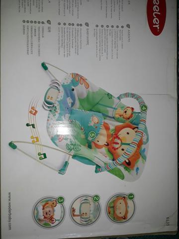 Cadeirinha de descanso musical e vibratória Weeler usada