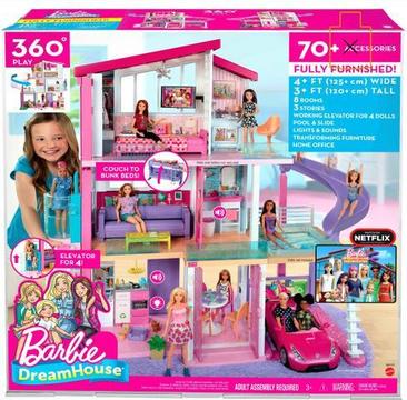 Nova Dream House - Super casa da Barbie com 70 itens