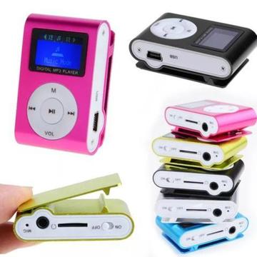 Mini MP3 Player Display Visor Cartão de Memória Acompanhe Fone Cabo USB Jett Cell