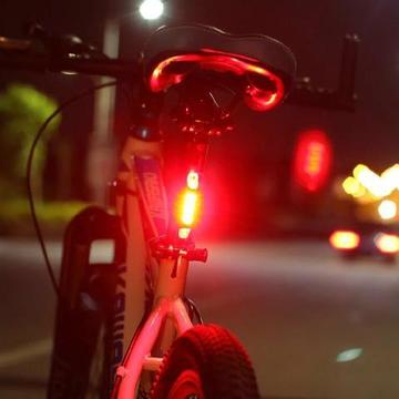 Luz sinalização para bike bicicleta, carregamento via USB