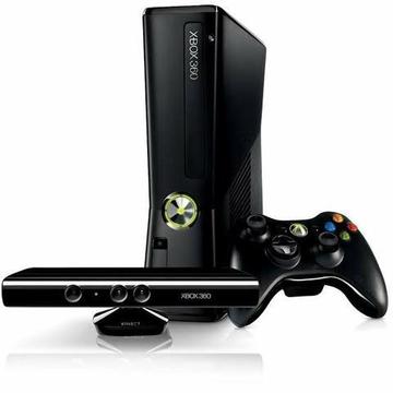 Xbox 360 slim + kinect + 3 jogos