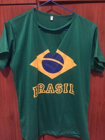 Camiseta feminina Brasil tamanho G