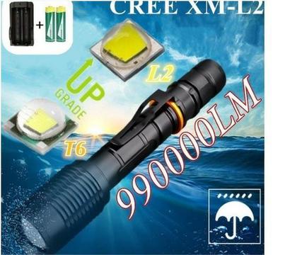 Lanterna tática de LED Cree XM-L2 - 2x Bateria 18650