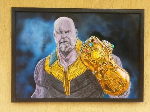 Quadro Thanos Pintado a mão