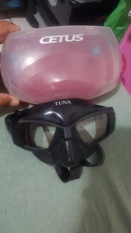 Mascara de mergulho tuna com snorkel com válvulas