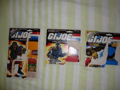 Cartelas Comandos em Ação Gi-Joe Hasbro (lote raro)