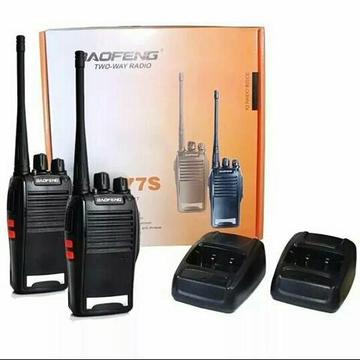 Kit 2 rádio comunicador Walk Talk Baofeng Bt- 777s fone + nf