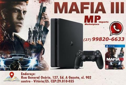 Playstation 4 c/ Mafia III. Estoque limitado!! Não perca!!! Lacrado! Loja! Opção 12x e déb