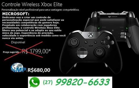 Rasgamos o preço sugerido, oferta Elite!! Controle Xbox One Elite, preto e branco! op. 12x