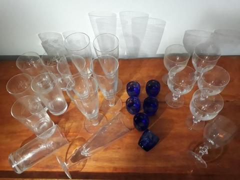 Taças e copos de cristal