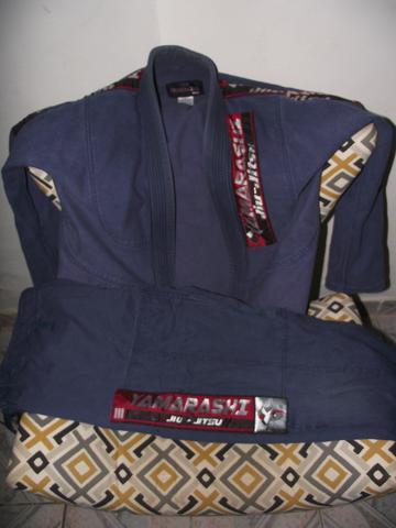 Kimono Yamarashi - Jiu-Jitsu Série Prata Jeans - A2