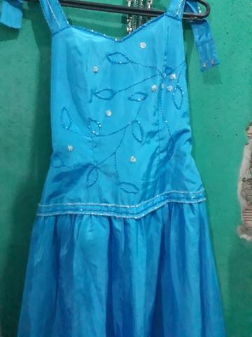 Vendo vestido de festa azul