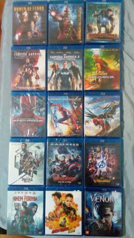 Blu-ray dos Filmes da Marvel Fases 1, 2 e 3