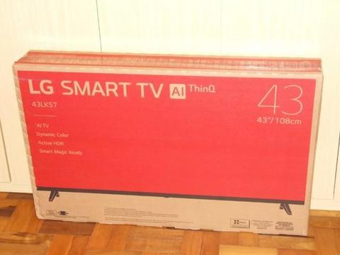 Smart LG led 43 pol full hd wifi Netflix lacrada n/f garantia a melhor TV brasileira