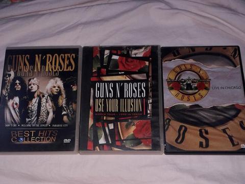 3 DVDs dos Guns n' Roses