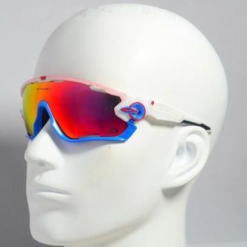 Óculos Oakley Jawbreaker Armação Branca/Azul Prizm C/ 4 Lentes Reserva - Ciclismo - Novo