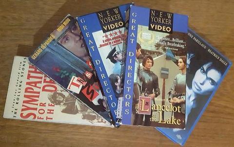Lote com 5 Filmes Franceses Raros em VHS: Lancelot of the Lake + L'Argent + Godard Etc