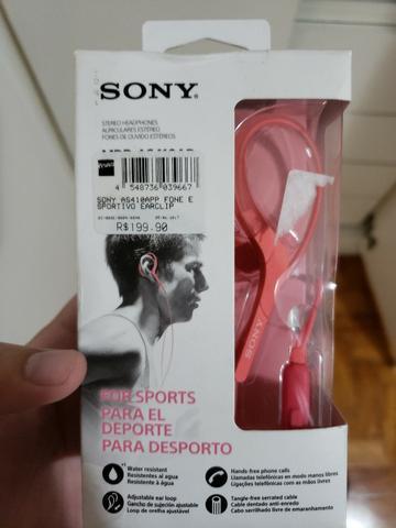 Fone de Ouvido Sport Com Microfone Sony Mdr-As410 Rosa