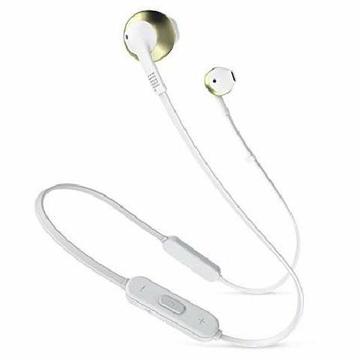 Fone de Ouvido Bluetooth JBL **-auricular - com Microfone Champagne e Branco Tune 205BT