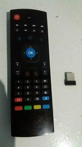 Controle Air Mouse com microfone e teclado