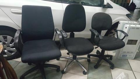 Cadeiras para escritório 3 unidades