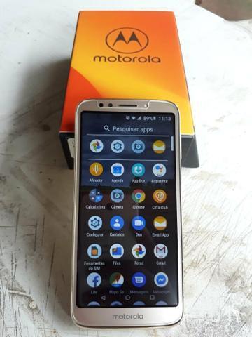 Moto e5 play dourado semi novo
