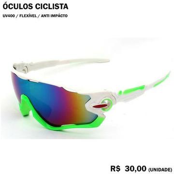 Óculos de Ciclismo 07 (Branco com Verde)