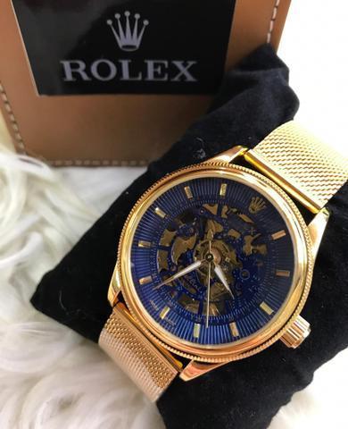 Relógio Rolex automático pulseira esteira a prova d?Água