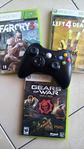 Controle Xbox + jogos