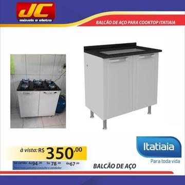 Balcão em aço itatiaia para cooktop de 5 bocas r$350,00 reais