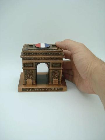 Miniatura Arco Do Triunfo Paris Metal Enfeite Luxo