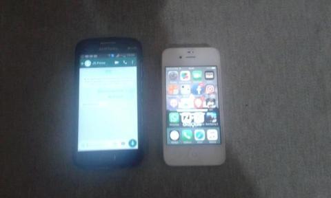 Troco ou vendo iphone 4 e um samsung s3 mini