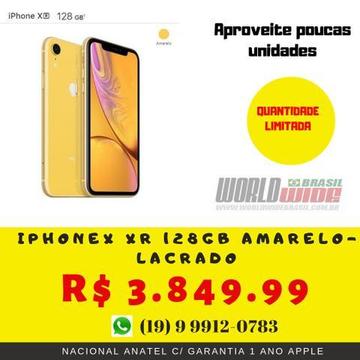 Iphone xr apple 128gb amarelo nacional homologado anatel - lacrado