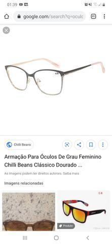 Óculos original chilli beans Rose NOVO COM CAIXA