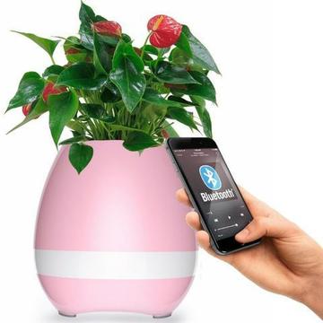 Caixa De Som Vaso De Flores Musica Inteligente Bluetooth