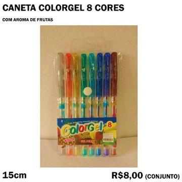 Caneta ColorGel 8 Cores