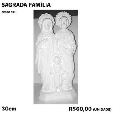 Sagrada Família em Gesso Cru 30cm