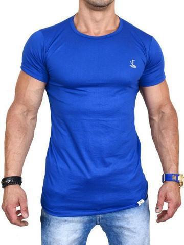 Camiseta Azul Long Line Oversized