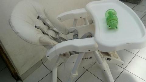 Cadeira alimentação Burigotto Branca completa reclinável