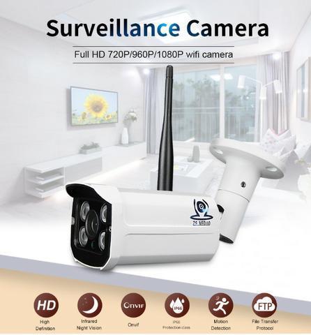 Câmera de Vigilância IP (Wi-FI - Sem Fio) 1080p (Full HD) Resistente a água Proteção IP66
