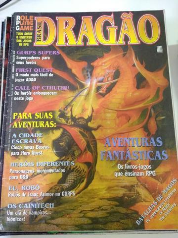 Coleção de Revistas Dragão Brasil D&D Gurps Dungeons e Dragons