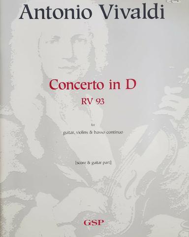 Partitura Violão Antonio Vivaldi Concerto In D Rv 93
